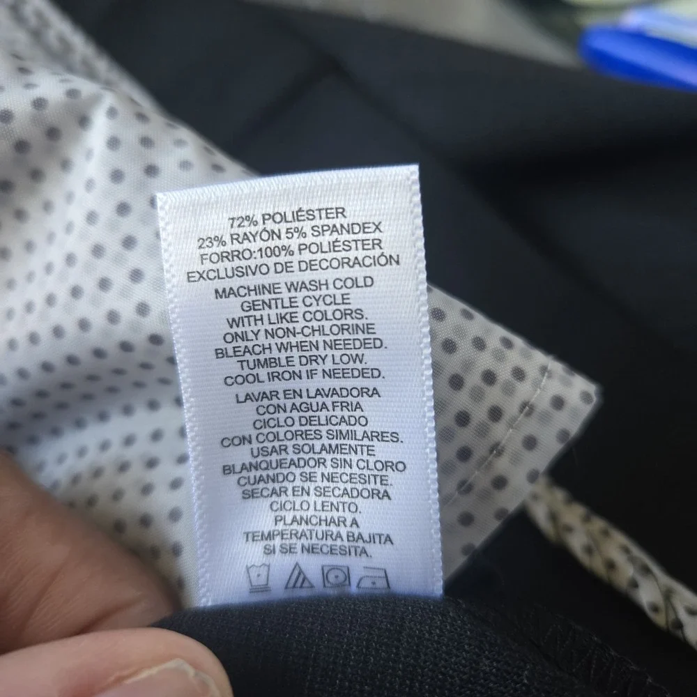 Company Ellen Tracy Ponte Knit Blazer Decorative Button Women's XL Black - Picture 10 of 12